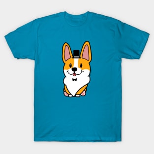 Top Hat Corgi T-Shirt